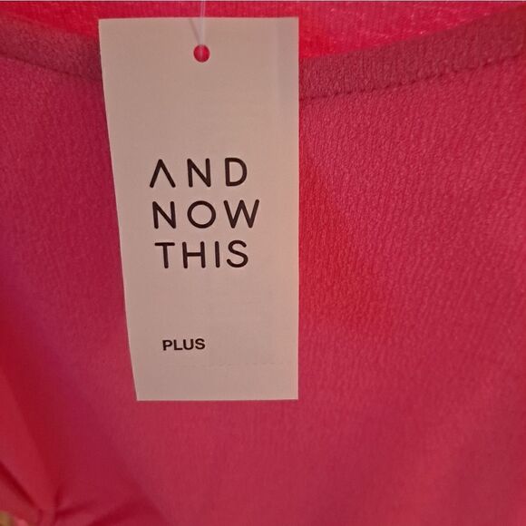 And NOW THIS Bubble Gum Pink Size OX Cut Out Dress - Picture 3 of 6